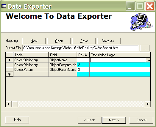 Translation logic allows the data to be manipulated and formatted