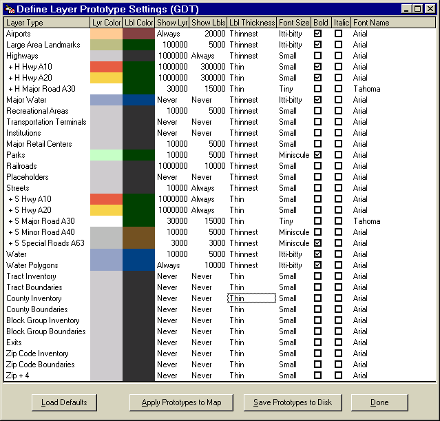 Managers could really customize the maps down to color and font of the streets, parks, freeways, etc...